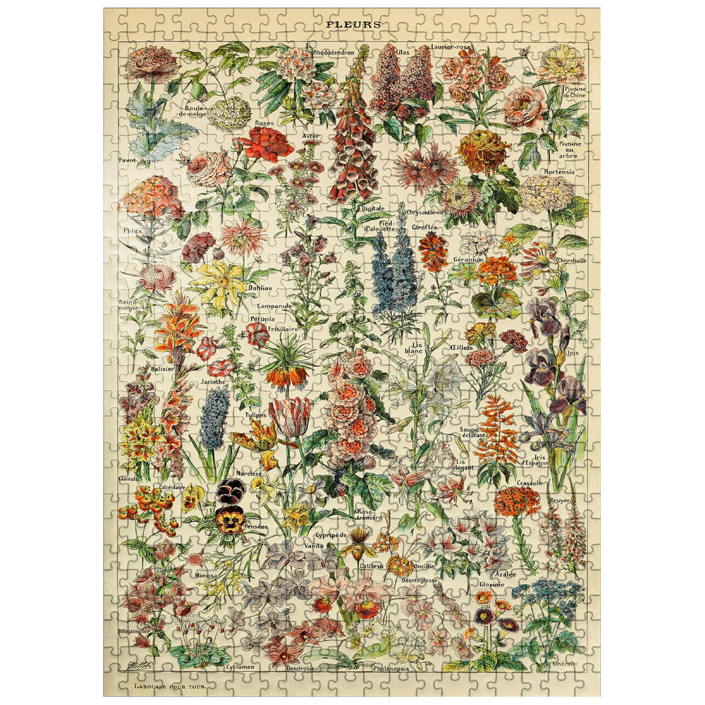 MyPuzzle Fleurs 500-piece puzzle with vibrant colors for immersive evenings