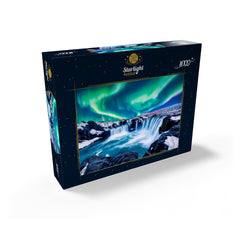 MyPuzzle Iceland scenery with aurora facilitates engaging, relaxing puzzle sessions.
