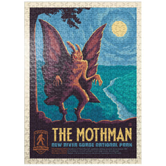MyPuzzle New River Gorge Mothman poster cover with vibrant colors to spark your solving session.