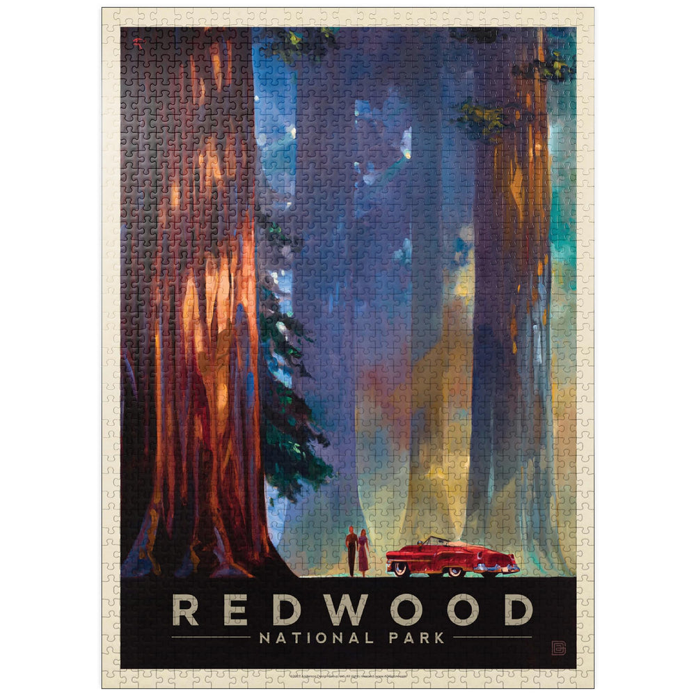 MyPuzzle Redwood National Park among the giants poster puzzle with vibrant colors for family nights.