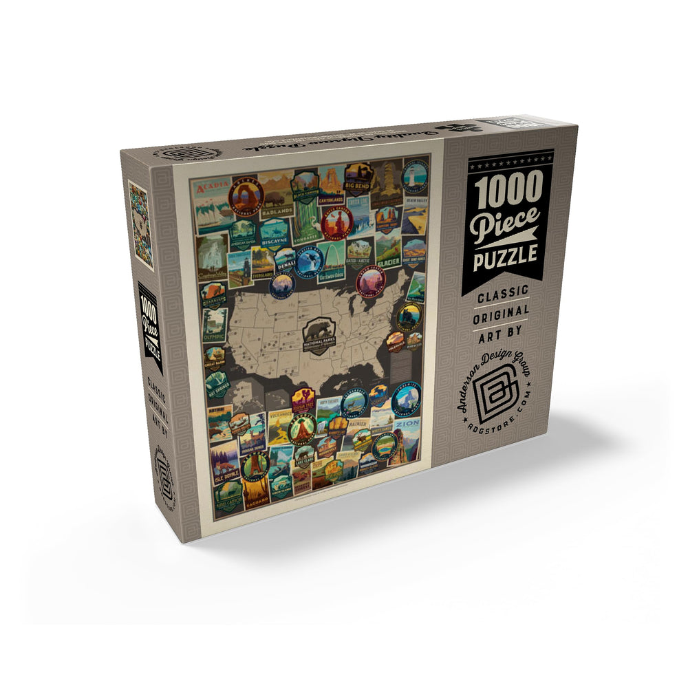 MyPuzzle63 vintage poster artwork with nostalgic park imagery for inspired solving