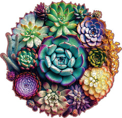 Mys Aurora mandala succulent puzzle in king-size format for immersive assembly