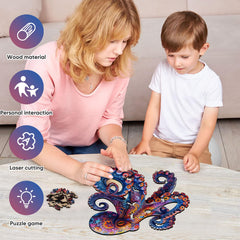 Mys Aurora Ocean wood puzzle art becomes striking wall decor after completion
