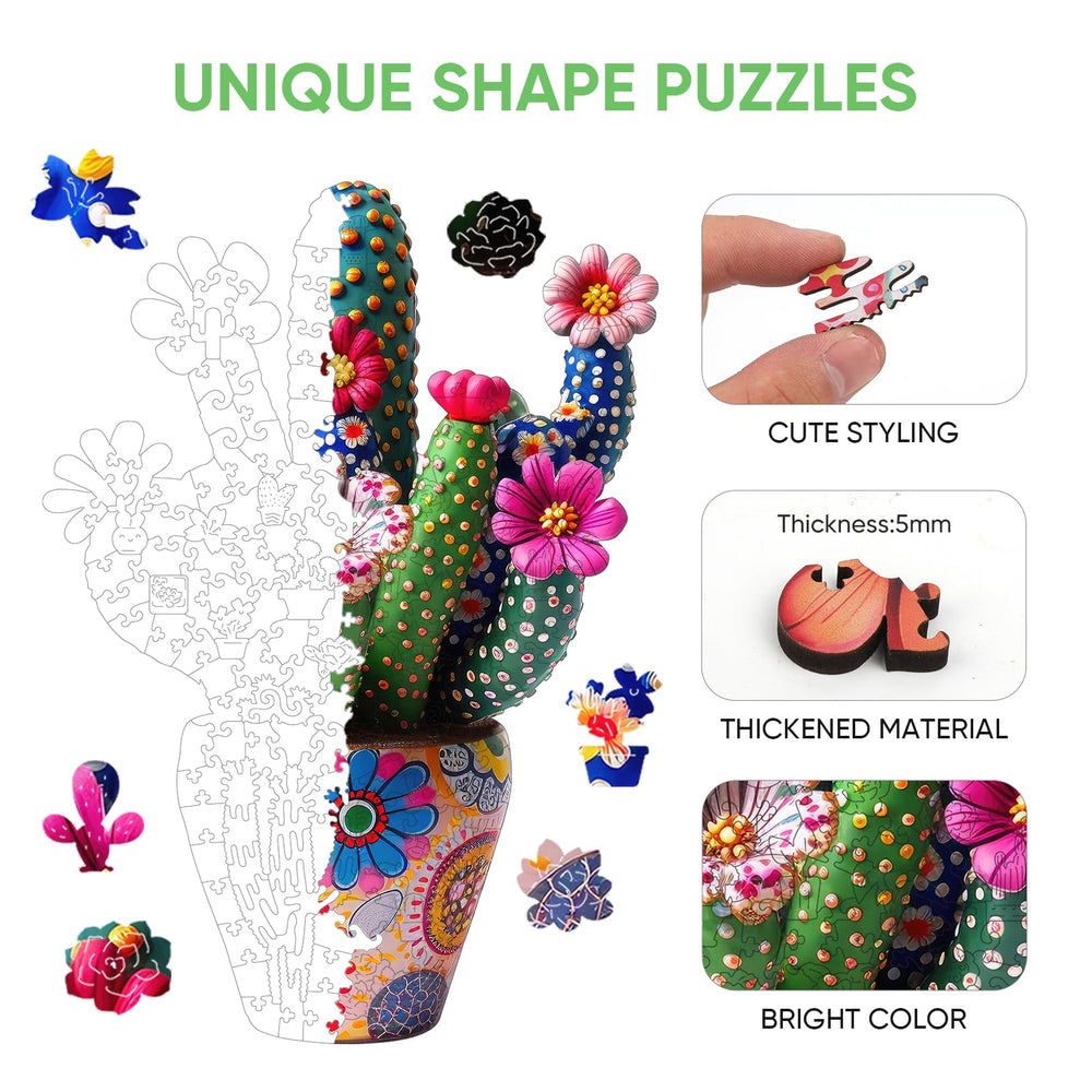Mys Aurora wooden puzzle edges laser-cut for precise interlock.