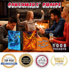 MYTCG 1008 Card Binder open with removable sleeves for easy card swapping