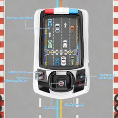 Mytothfy horn and sounds buttons provide engaging pretend driving feedback.