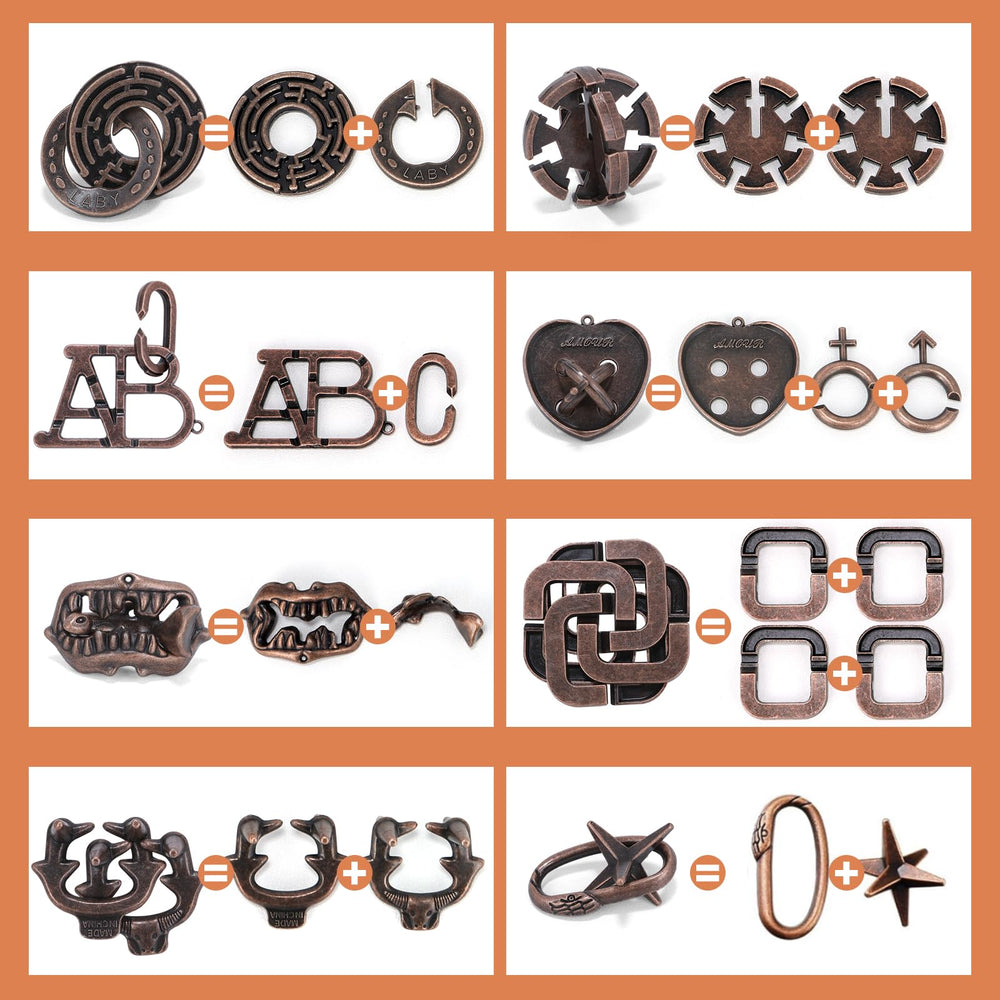 Mytothfy interlocking 3D puzzle: durable metal design for engaging spatial reasoning.