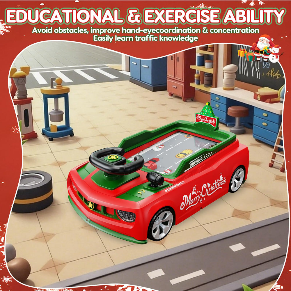 Mytothfy steering wheel toy side angle highlighting durable, kid-safe ABS construction for playtime.