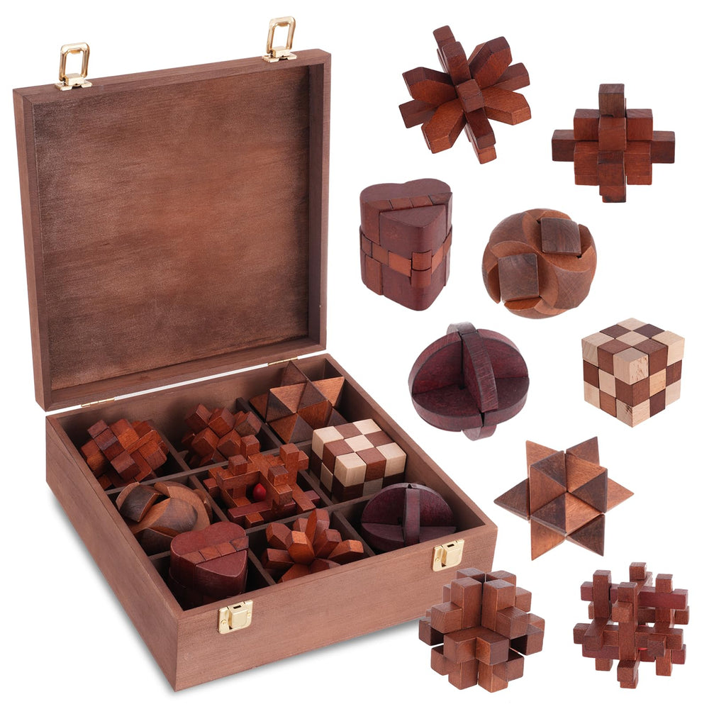 Mytothfy wooden brain teaser puzzle box shows premium craftsmanship for mindful problem solving.