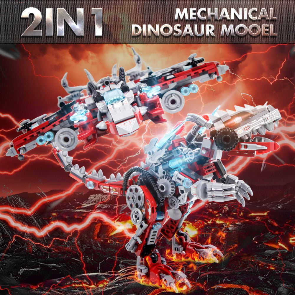 MZMSBAO dinosaurs mech and aircraft transformation reveals versatile modeling options.