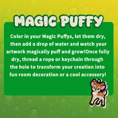 MZYTOZA Aqua Puffs display-worthy puff art for backpacks and shelves.