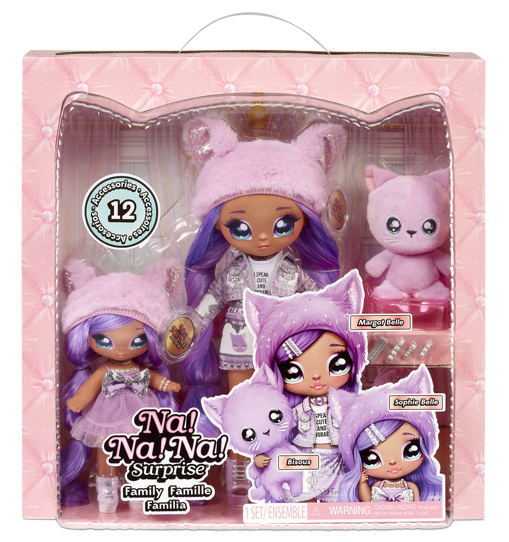 Na Na Na Surprise Lavender Kitty Family gift packaging ready for unboxing