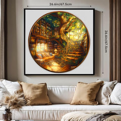 NABYSHOP round-puzzle-wall-display shows finished art ideal for wall decoration.