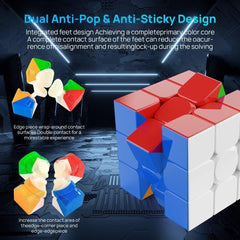 Nabreeli Magnetic Speed Cube 3x3 side twist demonstrates 55°/35° corner cutting.