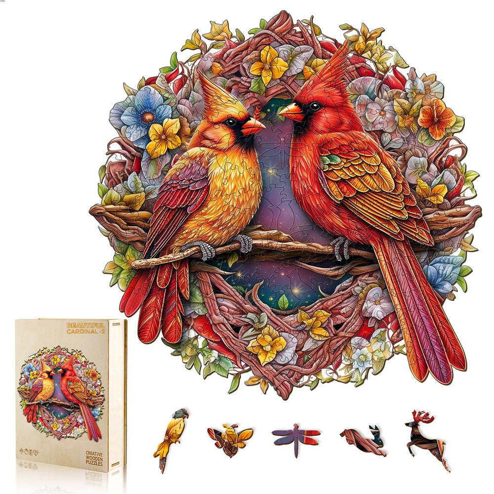 NABYSHOP Cardinal Puzzle on basswood for a satisfying build.
