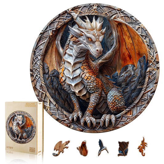 NABYSHOP Cave Dragon Wooden Puzzle with smooth burr-free pieces