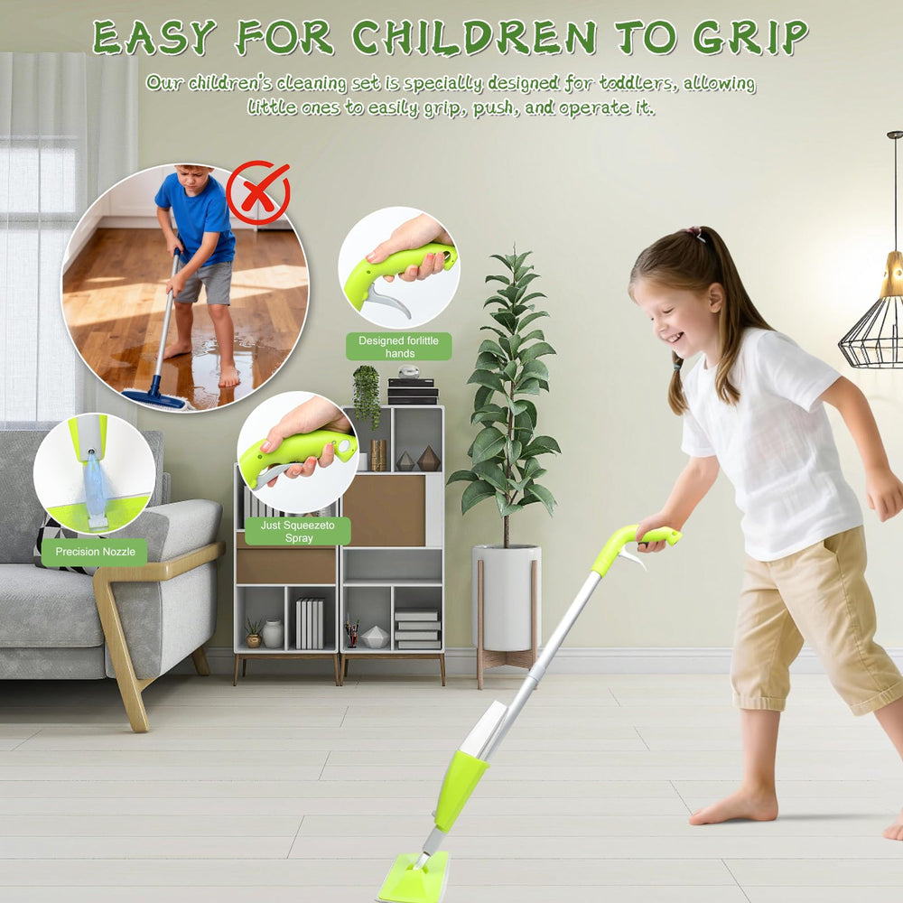 Naerza Kids Mop in green color inviting engaging playtime.