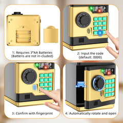 NAFEIV Piggy Bank coin compartment view emphasizing storage capacity