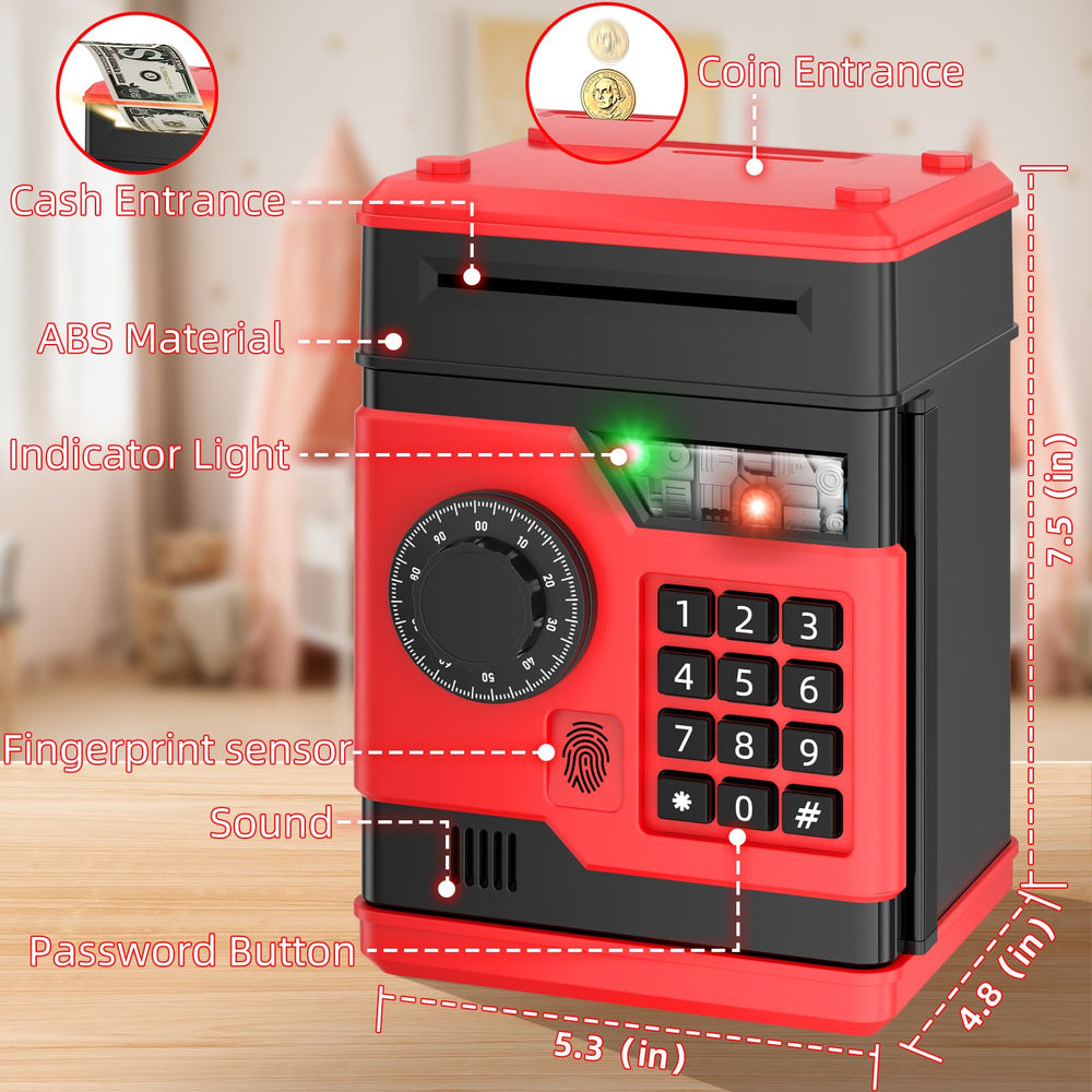 NAFEIV Piggy Bank fingerprint unlock offers quick, secure access.