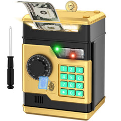 NAFEIV Piggy Bank front view showing secure access for kids