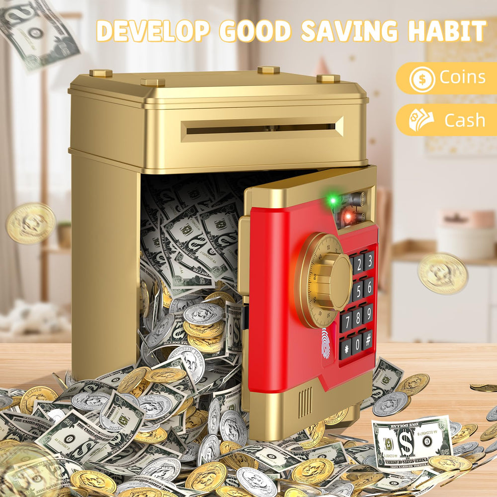 NAFEIV piggy bank gold password change and reset process shown clearly