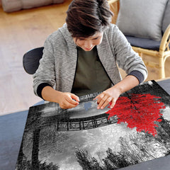 Najiaxiaowu puzzle displayed as modern wall art after completion.
