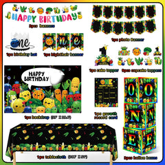 NANAGALI Hey One Bear high chair banner—easy decor that clips onto the chair area.