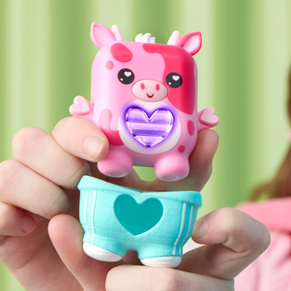 Mootilda pink cow attached keychain for on-the-go play