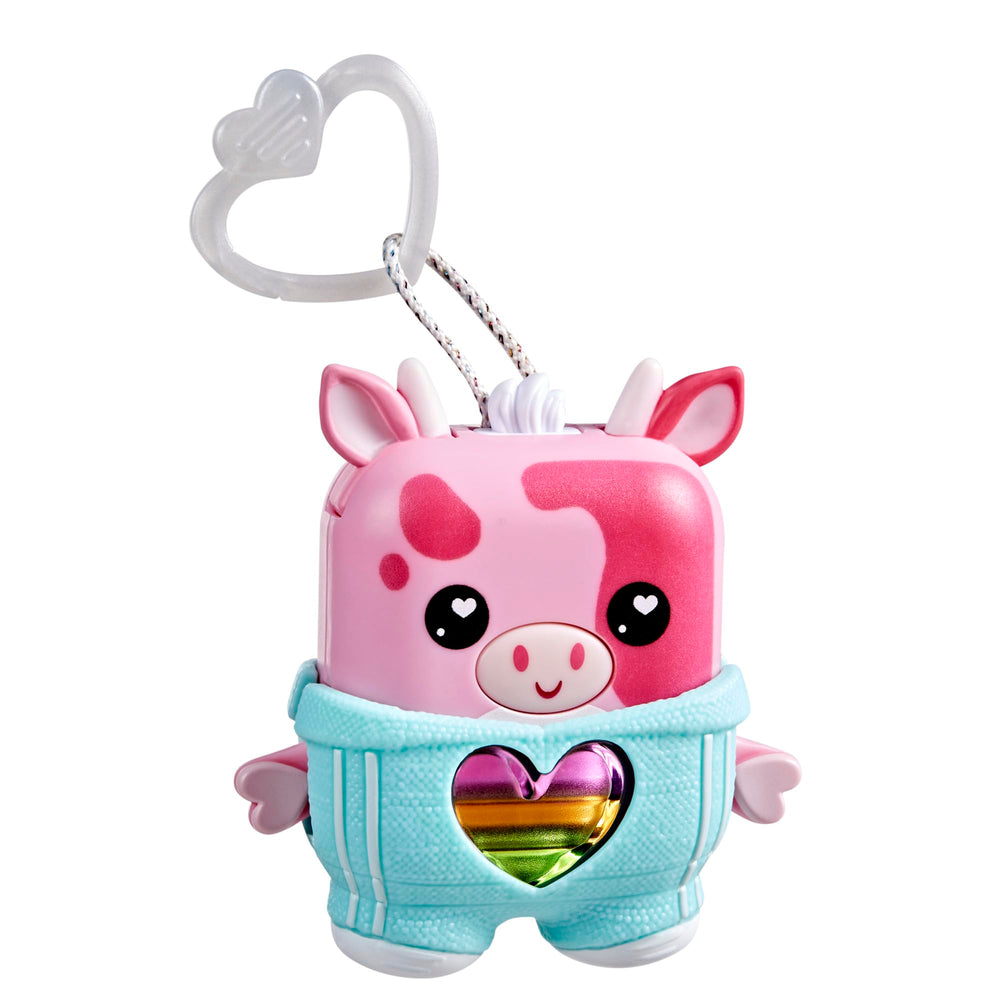 Mootilda pink cow connects with another Nano-mals for interaction