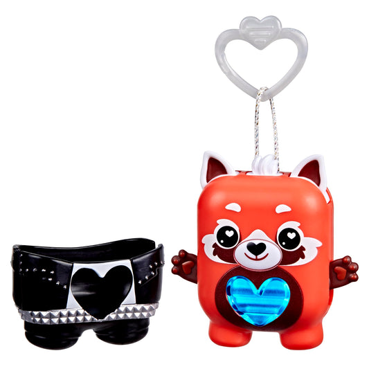 Pamanda red panda clip for on-the-go play and keychain use