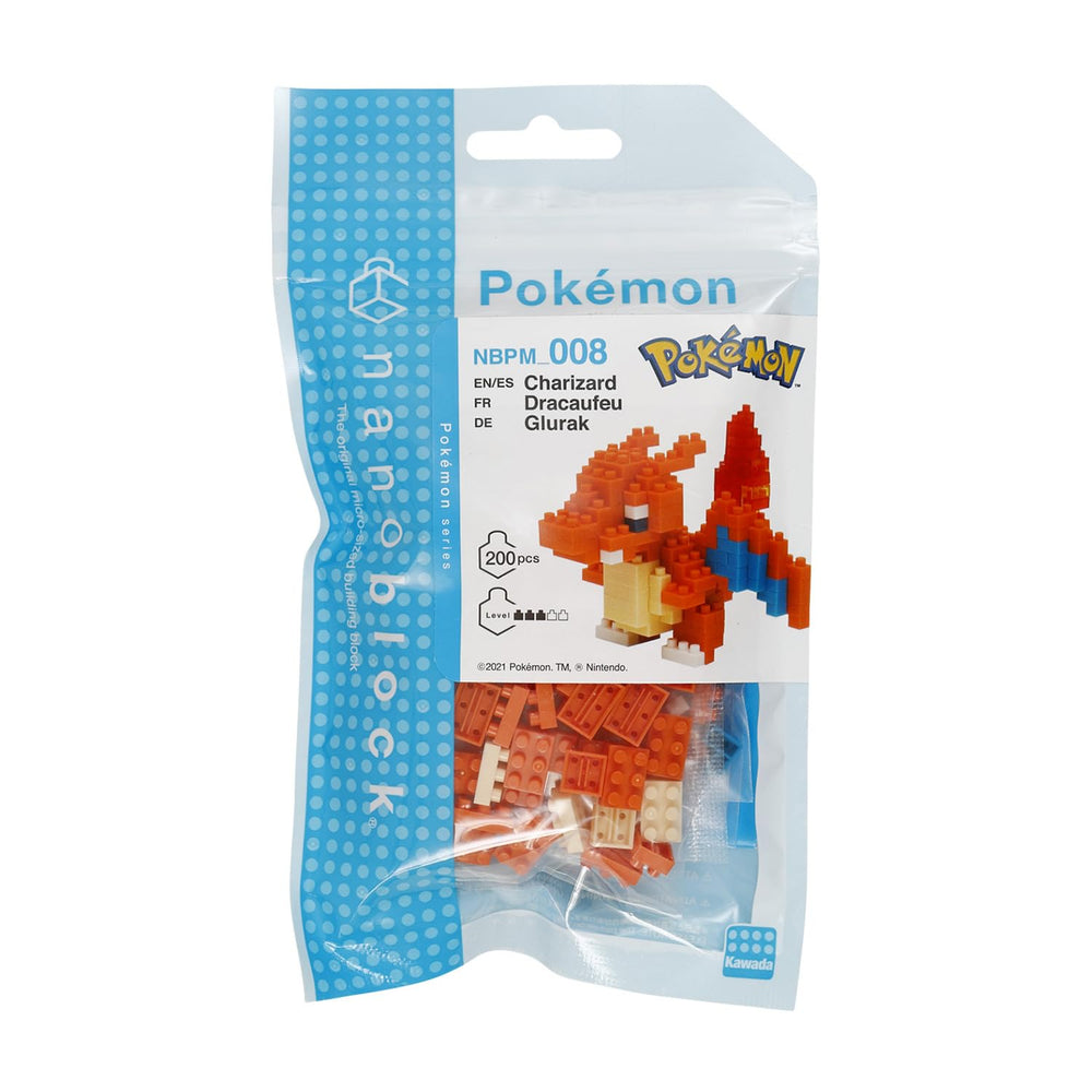 Nanoblock Charizard display-ready desk model fits small spaces