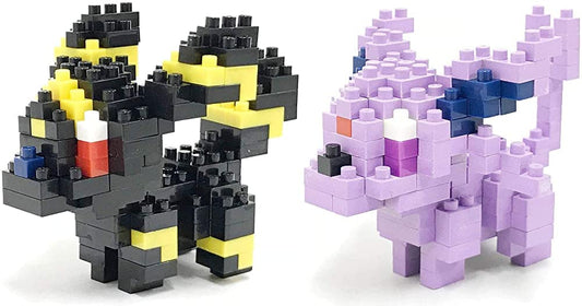 Nanoblock Espeon assembly showcases precise micro-detail for display.