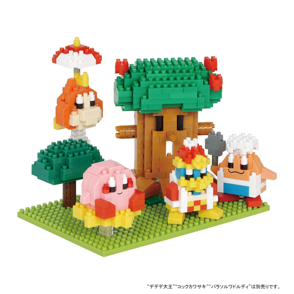 Nanoblock Kirby Dream Land palm-sized model fits desks and shelves.
