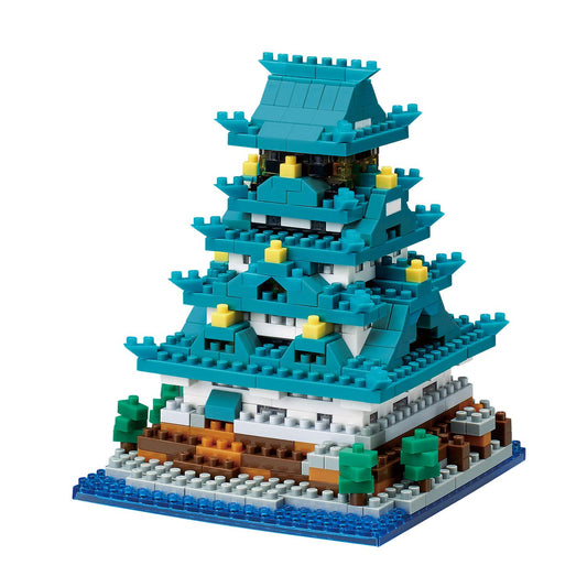 Nanoblock Osaka Castle model in palm size for compact desk display