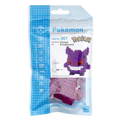 Nanoblock Pokémon Gengar building instruction view shows step-by-step guidance.