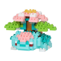 Palm-sized Nanoblock Mega Venusaur held for scale and display