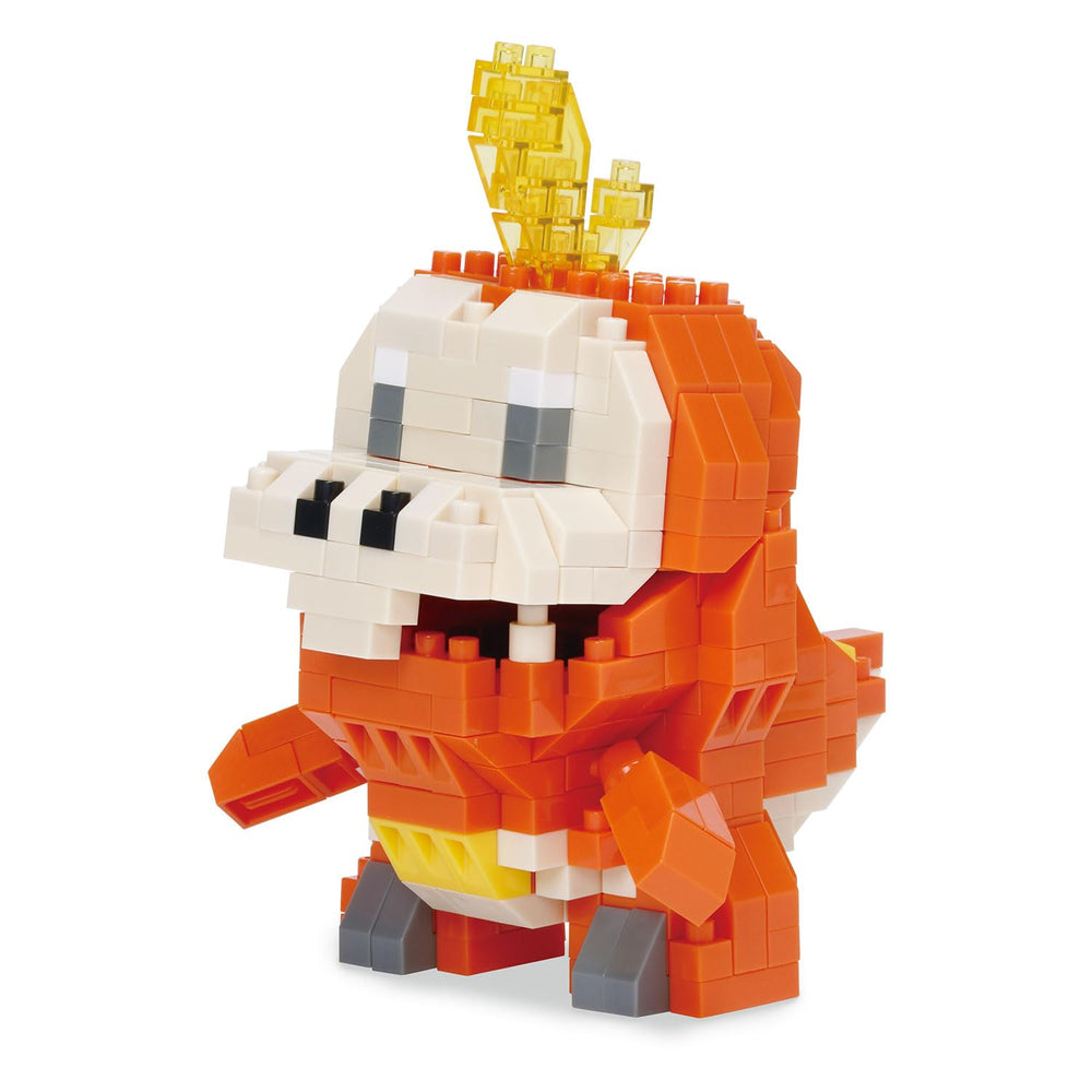 Nanoblock Fuecoco 410-pieces overview supports a sturdy, durable build.