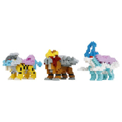 Nanoblock Pokemon Suicune display-ready pose for shelf or desk