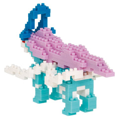 Nanoblock Pokemon Suicune model detail highlighting sculpted features