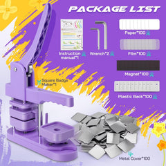 NantFun kit contents spread including plastic film and paper inserts.