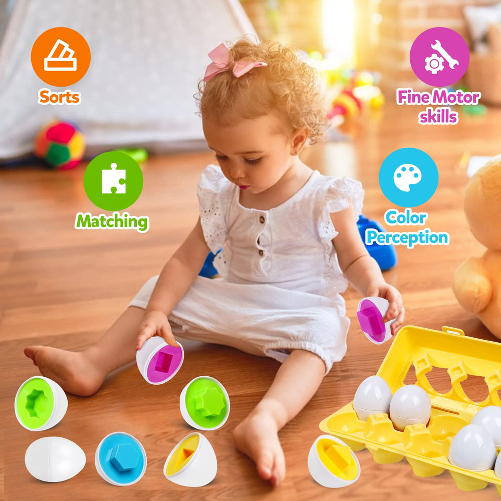 NAODONGLI color and shape matching eggs boost memory and problem solving.