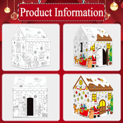 Naozinebi Christmas Playhouse coloring canvas supports fine motor practice through coloring and patterning