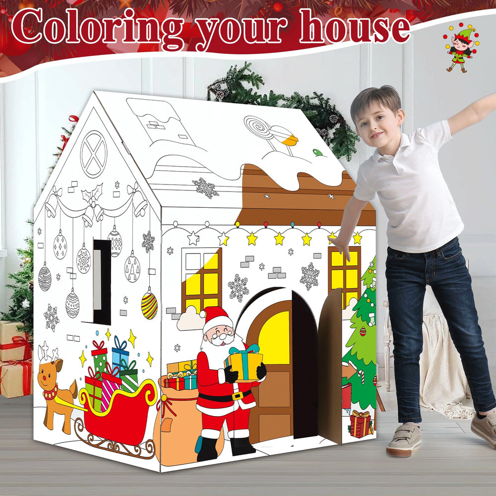Naozinebi Christmas Playhouse ideal for indoor-outdoor use and festive photos