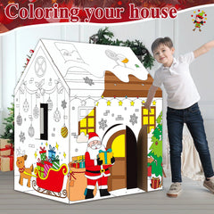 Naozinebi Christmas Playhouse ideal for indoor-outdoor use and festive photos
