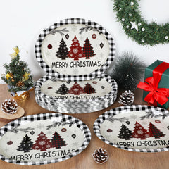 Naozinebi thick durable paper plate closeup demonstrates sturdy disposable dinnerware.