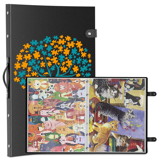Nariolar puzzle storage folder front view keeps puzzles neatly organized and protected.
