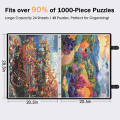 Nariolar puzzle storage folder screw bindings secure puzzles during transport.