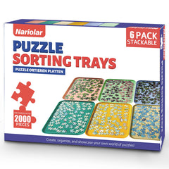 Nariolar 6-color puzzle trays for color-coded sorting.