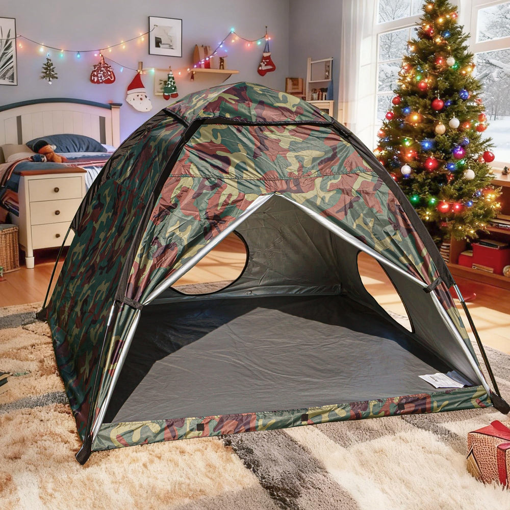 NARMAY dome tent folds quickly into a compact storage tote