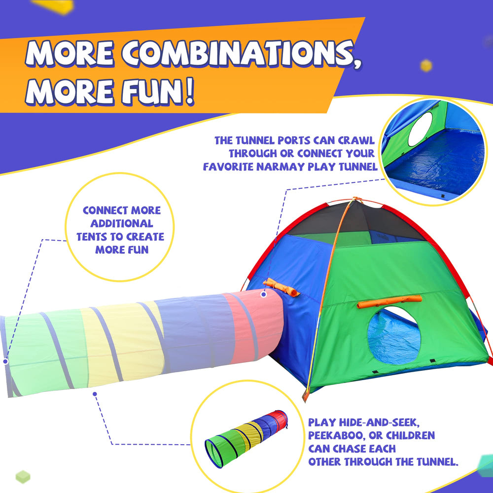 NARMAY Play Tent includes a storage tote for easy packing.